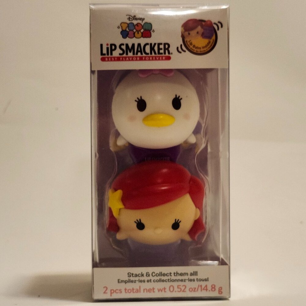 DISNEY TSUM TSUM LIP SMACKER Daisy Duck Ariel The Little Mermaid BNIP